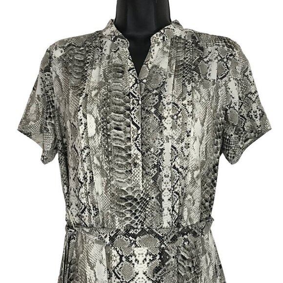 NANETTE Lepore Snakeskin Print Short Sleeved Dress Size 6 - Picture 3 of 7